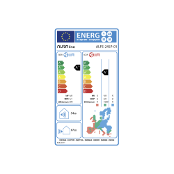 6,8 kW AURA Line Wifi A+ inverter luft til luft varmepumpe