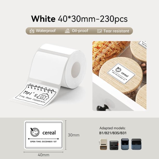 HVID 40 X 30 MM - 230 STK.