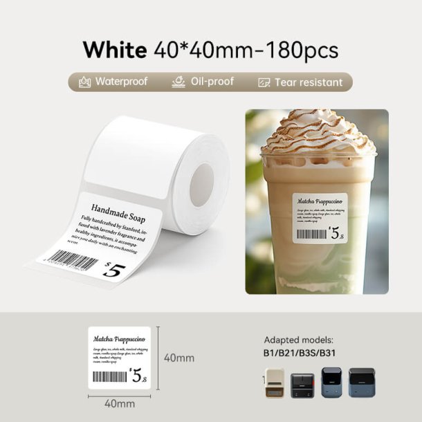 HVID 40 X 40 MM - 180 STK.