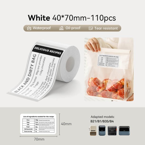 HVID 40 X 70 MM - 110 STK.