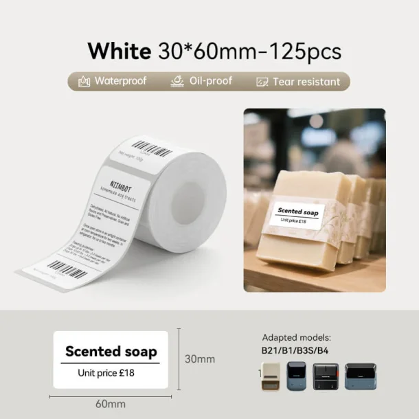 HVID 30 X 60 MM - 125 STK.