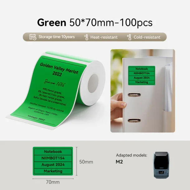 GR�N - 50 X 70 MM - 100 STK.