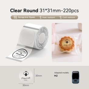 KLAR RUND - 31 X 31 MM - 220 STK.