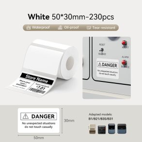 HVID 50 X 30 MM - 230 STK.