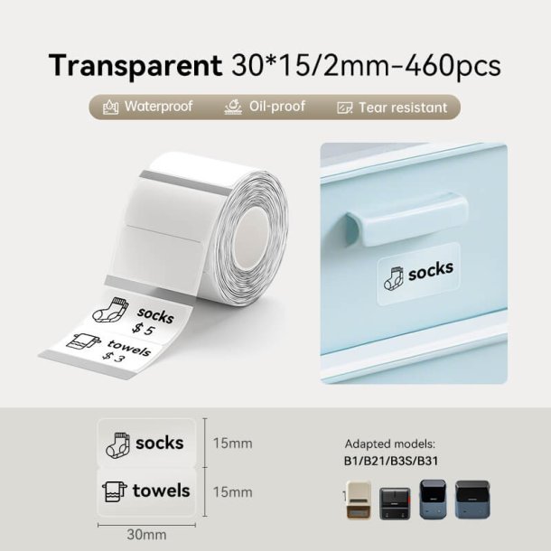 KLAR 30 X 15/2MM - 460 STK.