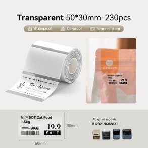 KLAR 50 X 30 MM - 230 STK.