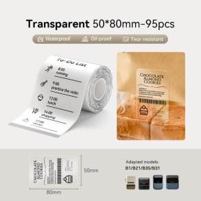 KLAR 50 X 80 MM - 95 STK.