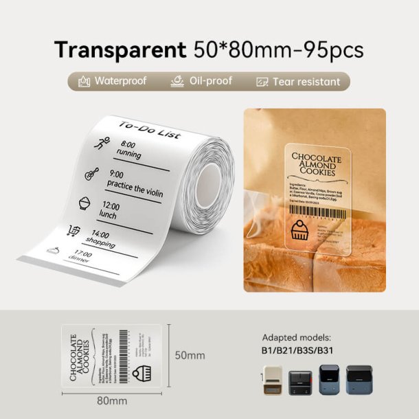 KLAR 50 X 80 MM - 95 STK.