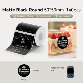 MAT SORT RUND - 50 X 50 MM - 140 STK.