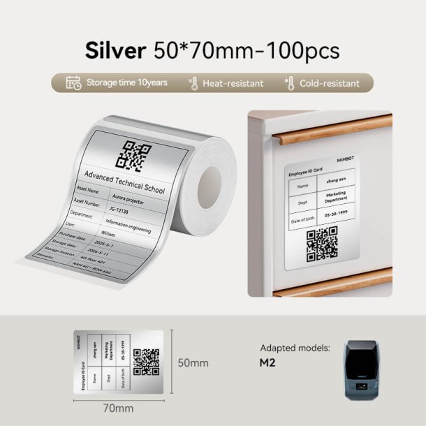 S�LV - 50 X 70 MM - 100 STK.