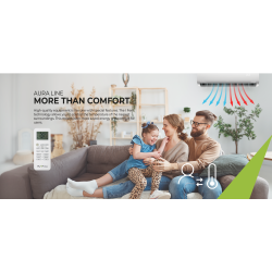 3,4 kW AURA Line Wifi A+ inverter luft til luft varmepumpe