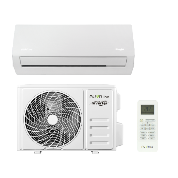 3,4 kW AURA Line Wifi A+ inverter luft til luft varmepumpe