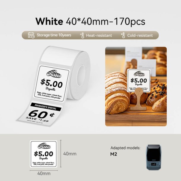 HVID - 40 X 40 MM - 170 STK.