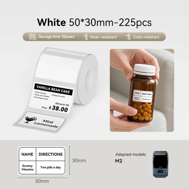 HVID - 50 X 30 MM - 225 STK.