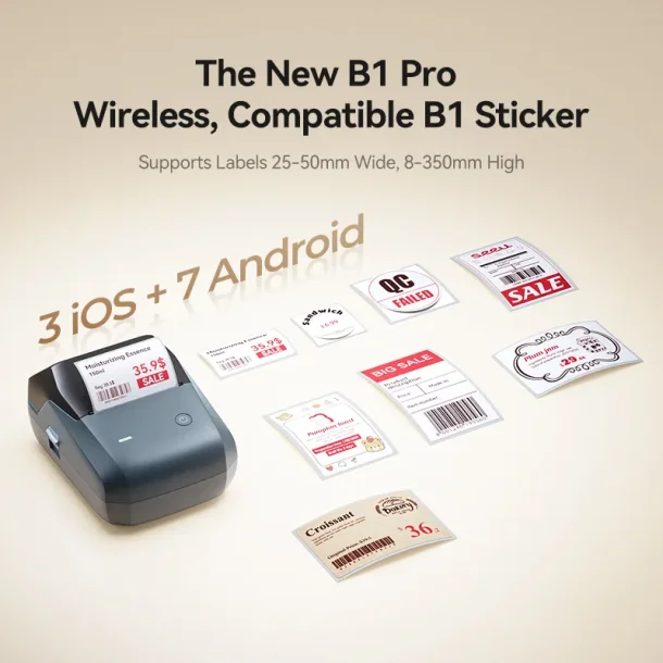 NIIMBOT B1 PRO - Label  &amp; Foto Printer