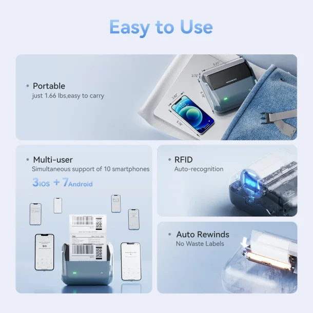 NIIMBOT B4 - PET Forsendelses Label Printer