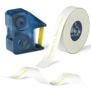 HVIDT SATIN GAVEB�ND + GULD RIBBON