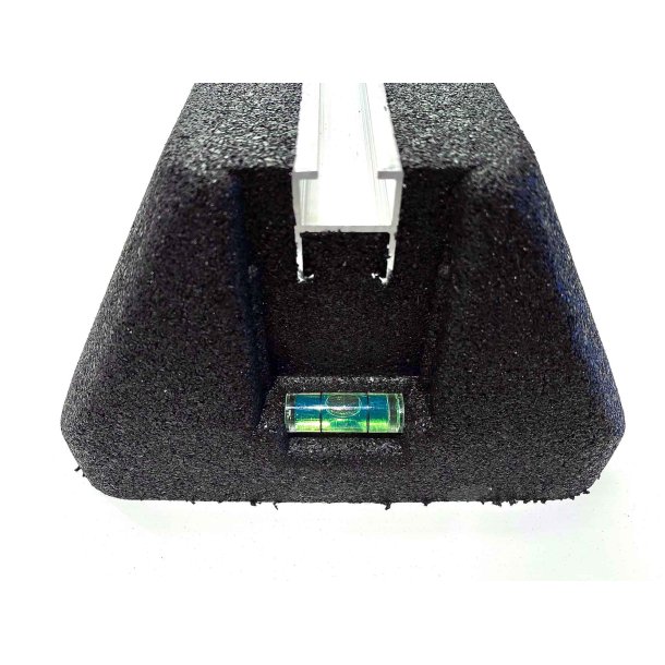 Vibrationsdmpende Montageblok, L=600 mm, med montageskinne