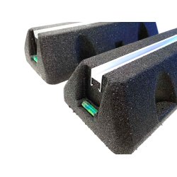 Vibrationsdmpende Montageblok, L=600 mm, med montageskinne