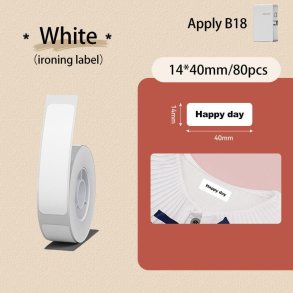 HVID STRYG P� LABEL - 14 X 40 MM - 80 STK