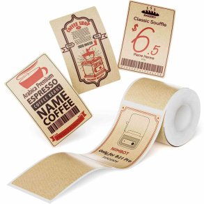 GULD SORT/R�D PRINT 50 X 80 MM - 95 STK.