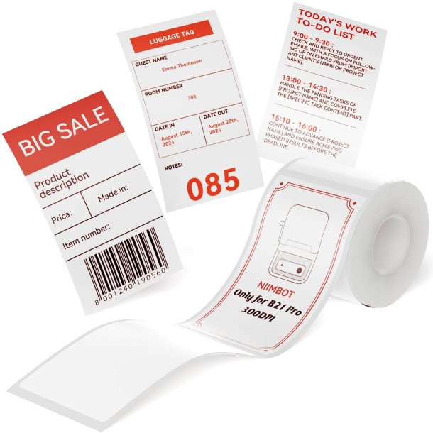 SORT/R�D PRINT 50 X 90 MM - 90 STK.