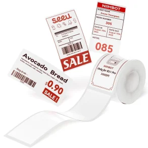 SORT/R�D PRINT 50 X 30 MM - 230 STK.