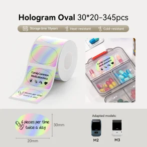 S�LV (HOLOGRAFISK) - 30 X 20 MM - 345 STK.