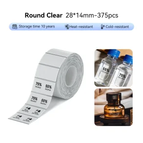 KLAR RUND- 28 X 14 MM - 400 STK.