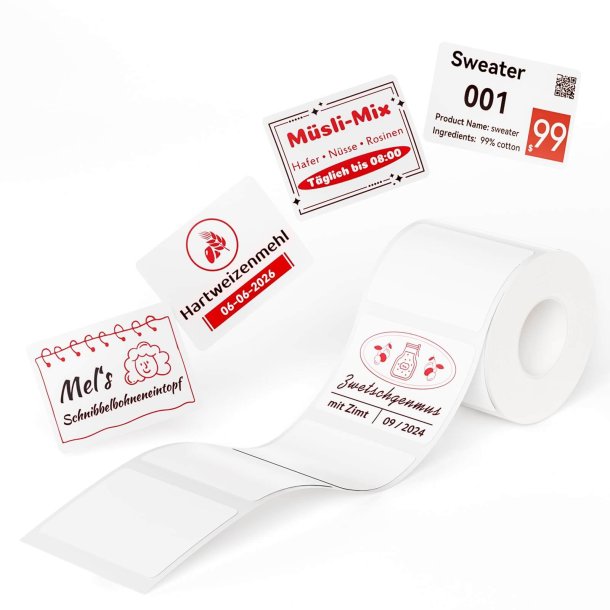 SORT/R�D PRINT 40 X 30 MM - 230 STK.